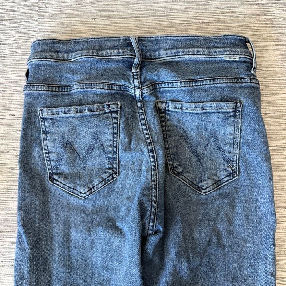 MOTHER The Pixie Insider Ankle Crop Jeans Medium Wash 27 - Picture 7 of 10